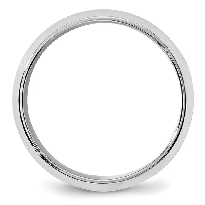 Solid 18K White Gold 8mm Bevel Edge Comfort Fit MensWomens Wedding Band Ring Size 10 Goldia Rings Solid 18K White Gold 8mm Bevel Edge Comfort Fit MensWomens Wedding Band Ring Size 10 Goldia Rings