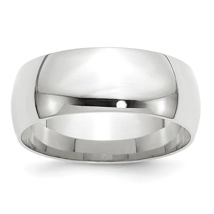 Solid 18K White Gold 8mm Light Weight Comfort Fit MensWomens Wedding Band Ring Size 11 Goldia Rings Solid 18K White Gold 8mm Light Weight Comfort Fit MensWomens Wedding Band Ring Size 11 Goldia Rings