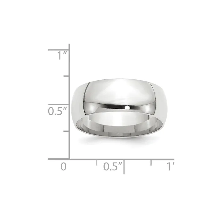 Solid 18K White Gold 8mm Light Weight Comfort Fit MensWomens Wedding Band Ring Size 11 Goldia Rings Solid 18K White Gold 8mm Light Weight Comfort Fit MensWomens Wedding Band Ring Size 11 Goldia Rings