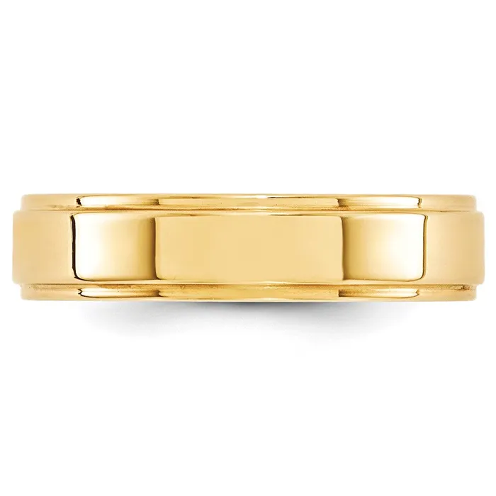Solid 18K Yellow Gold 5mm Flat with Step Edge MensWomens Wedding Band Ring Size 105 Goldia Rings Solid 18K Yellow Gold 5mm Flat with Step Edge MensWomens Wedding Band Ring Size 105 Goldia Rings
