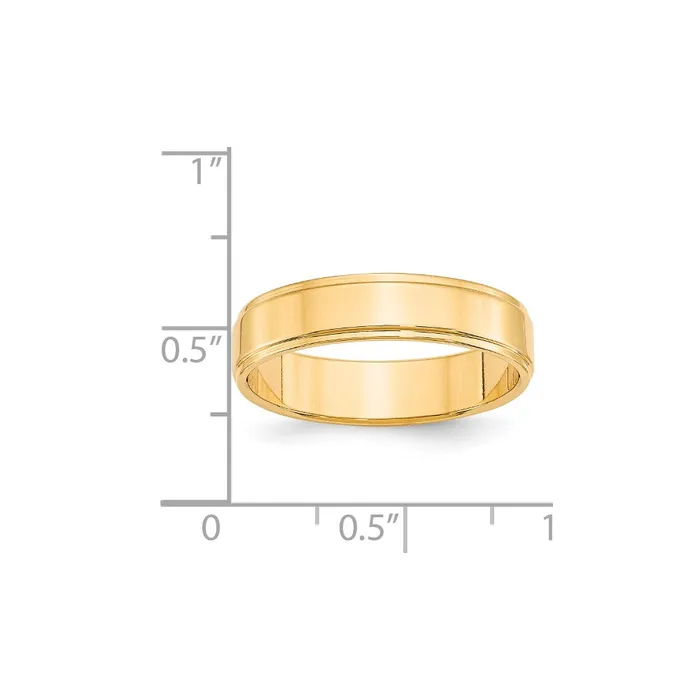 Solid 18K Yellow Gold 5mm Flat with Step Edge MensWomens Wedding Band Ring Size 105 Goldia Rings Solid 18K Yellow Gold 5mm Flat with Step Edge MensWomens Wedding Band Ring Size 105 Goldia Rings