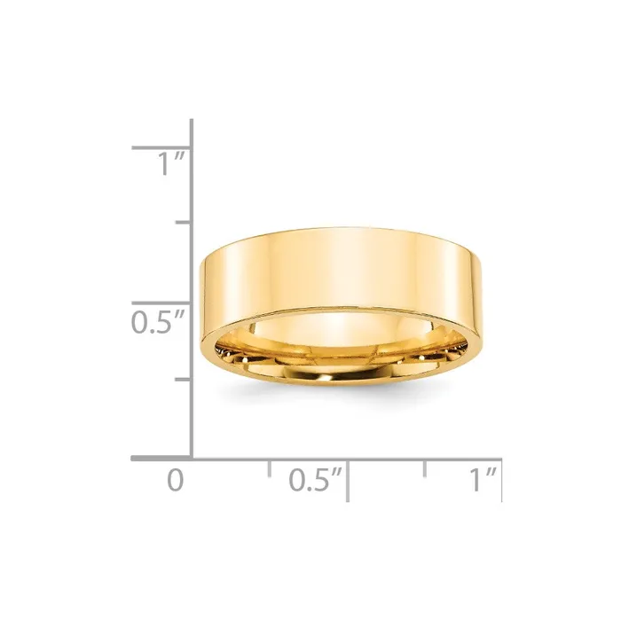 Solid 18K Yellow Gold 7mm Standard Flat Comfort Fit MensWomens Wedding Band Ring Size 8 Goldia Rings Solid 18K Yellow Gold 7mm Standard Flat Comfort Fit MensWomens Wedding Band Ring Size 8 Goldia Rings