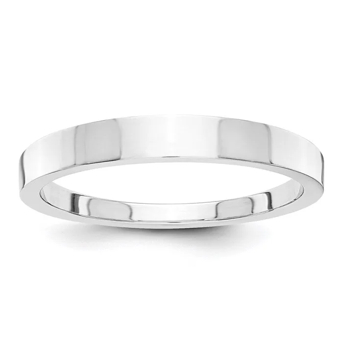 Solid 18K Yellow Gold White Gold 3mm Tapered Polished MensWomens Wedding Band Ring Size 4 Goldia Rings Solid 18K Yellow Gold White Gold 3mm Tapered Polished MensWomens Wedding Band Ring Size 4 Goldia Rings