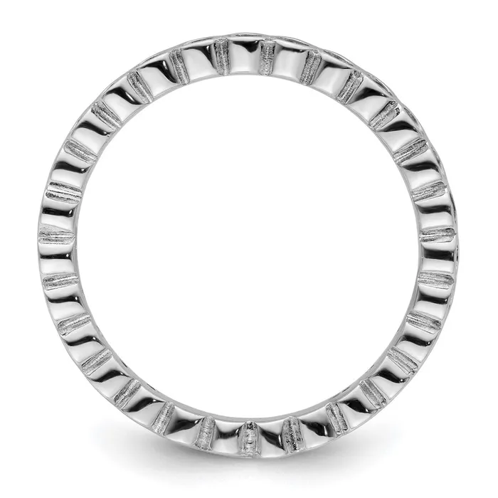 Sterling Silver Stackable Expressions Created Ruby Ring Goldia Rings