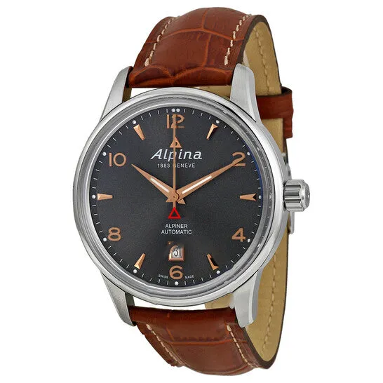 Watches JMS always Original Alpina Alpiner Automatic Grey Dial Brown Leather Mens Watch AL525VG4E6 Watches JMS always Original Alpina Alpiner Automatic Grey Dial Brown Leather Mens Watch AL525VG4E6