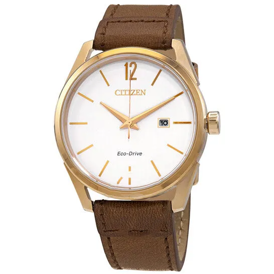 Watches JMS always Original Citizen EcoDrive White Dial Brown Leather Mens Watch BM741817A Watches JMS always Original Citizen EcoDrive White Dial Brown Leather Mens Watch BM741817A