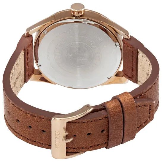 Watches JMS always Original Citizen EcoDrive White Dial Brown Leather Mens Watch BM741817A Watches JMS always Original Citizen EcoDrive White Dial Brown Leather Mens Watch BM741817A