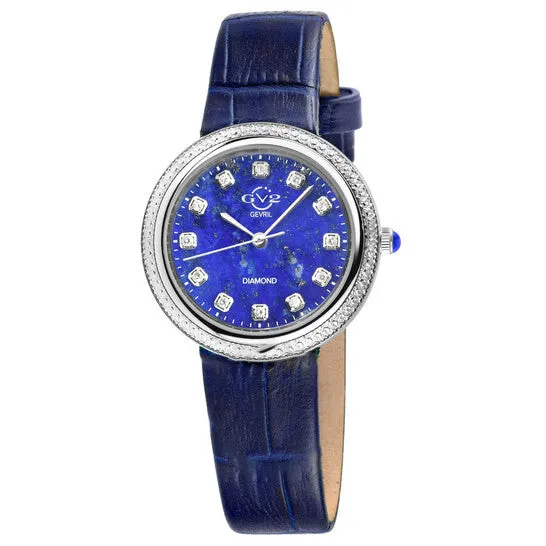 Watches JMS always Original GV2 by Gevril Arezzo Quartz Diamond Blue Dial Ladies Watch 13300