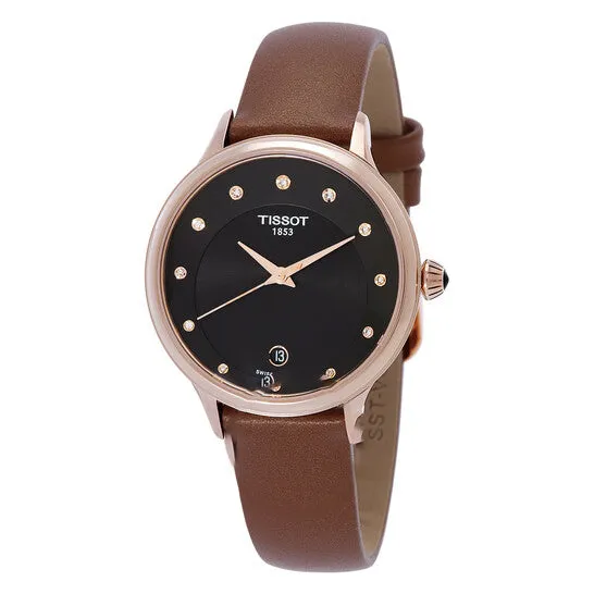 Watches JMS always Original Tissot TLady Quartz Diamond Black Dial Ladies Watch T1332103605600