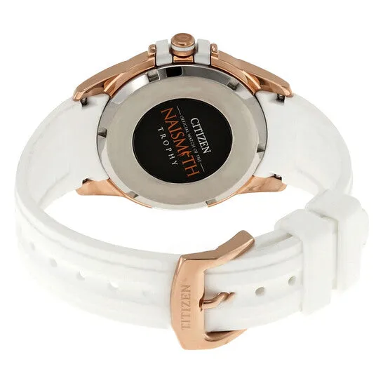 Watches Original Citizen AR EcoDrive Silver Dial Ladies White Silicone Watch FE613601A JMS always Watches Original Citizen AR EcoDrive Silver Dial Ladies White Silicone Watch FE613601A JMS always